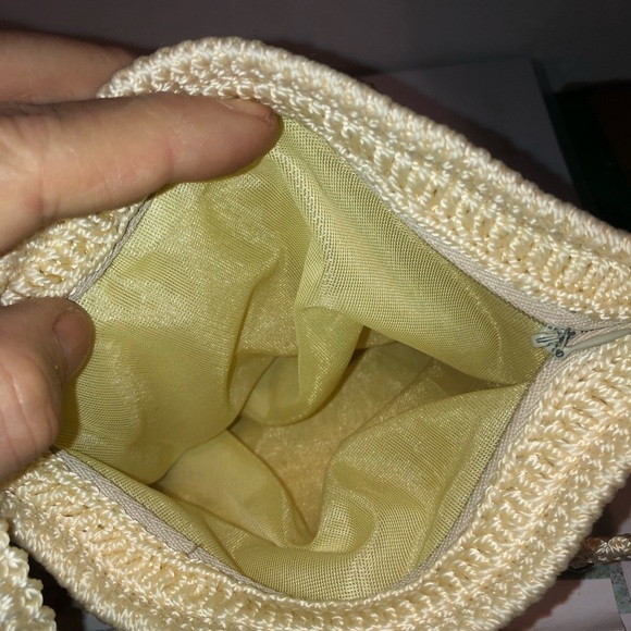 Handcrafted crocheted Shoulder Bag , perfect bag for the summer. Preloved - Picture 4 of 5